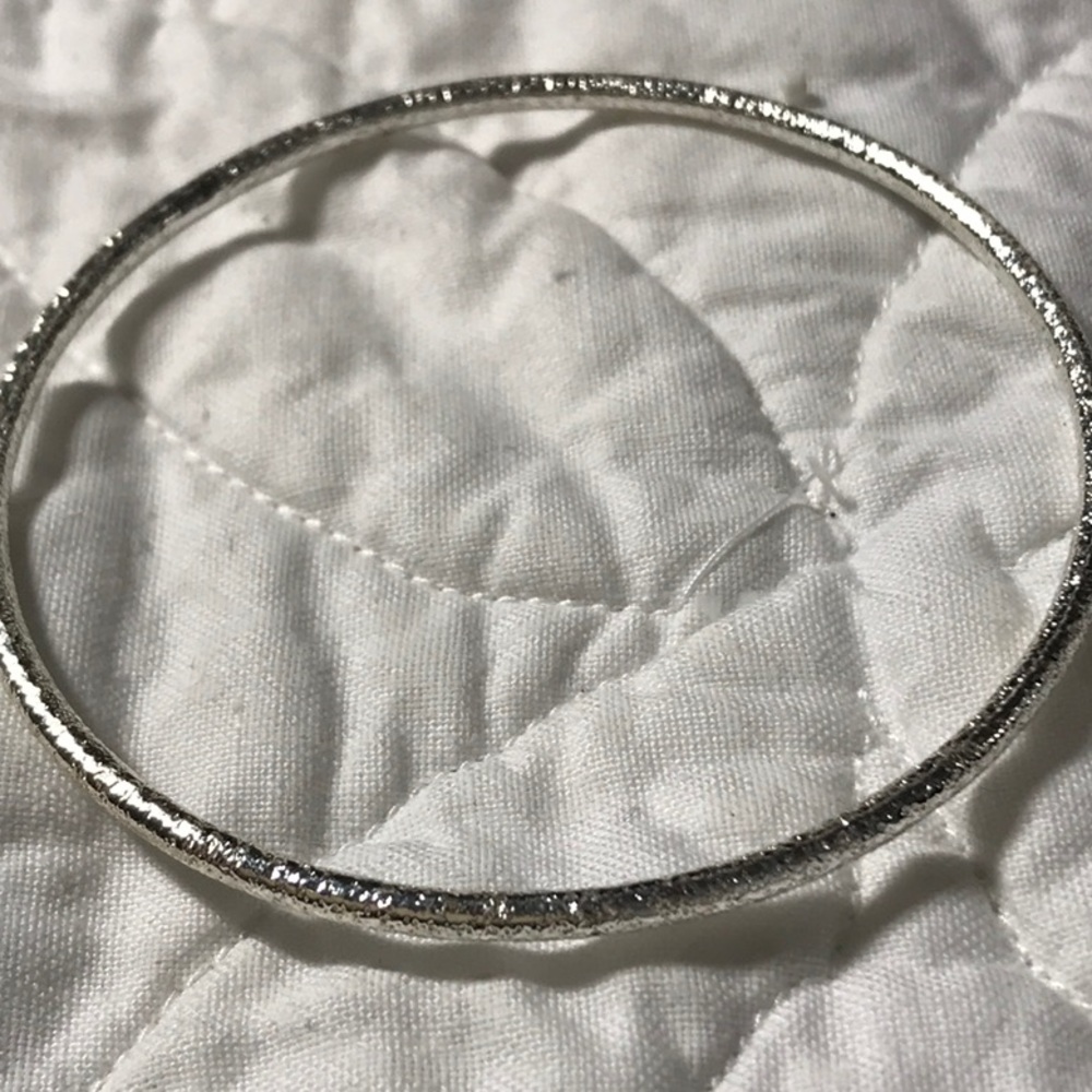 Bangle Bracelets In Silver Tone, Thin - image 6